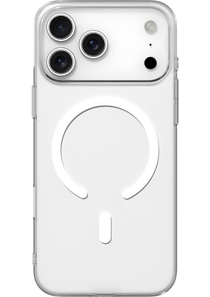 Iphone 17 Pro Max Şeffaf Mika Magsafe Kılıf + Antistatik Hayalet Ekran Koruyucu + Kamera Koruyucu Gri modelleri