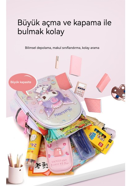 Çocuk Okul Çantası Sevimli Kulomi Anaokulu Okul Çantası Kız Bebek Yük Azaltma Sırt Çantası Birinci Sınıf Ilkokul Okul Çantası (Yurt Dışından) modelleri