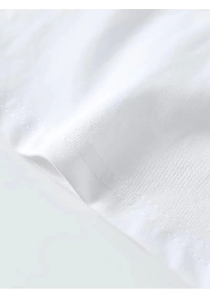 Baskılı Oversize Bisiklet Yaka T-Shirt - Beyaz indirimleri