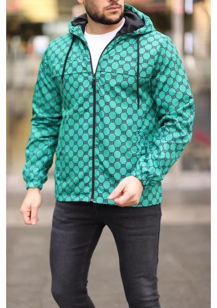Unisex Kapüşonlu Içi Astarlı Yağmurluk - Zümrüt modelleri