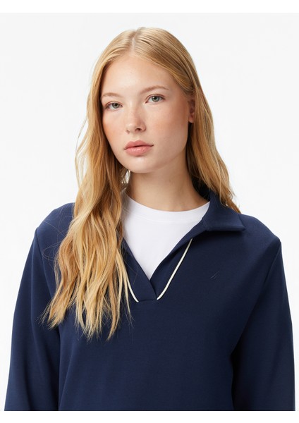 Kadın Lacivert Regular Fit Sweatshirt 57K304T.4VN fırsatları