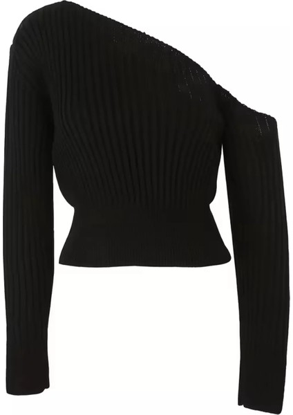 Omuz Açık Kabartmalı Kadın Triko Kazak P-00018476 fiyatları