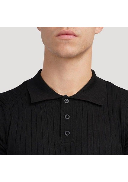 Erkek Kısa Kollu Yakalı Yakadan Düğmeli Triko Bluz modelleri