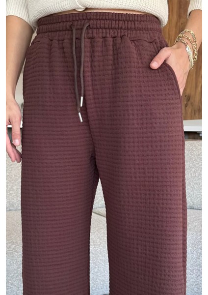 Desenli Bel Lastikli Kadın Palazzo Pantolon P-00018303 modelleri