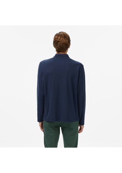 Erkek Lacivert Classic Fit Uzun Kollu Polo Yaka T-Shirt K57018T.4NV fiyatları