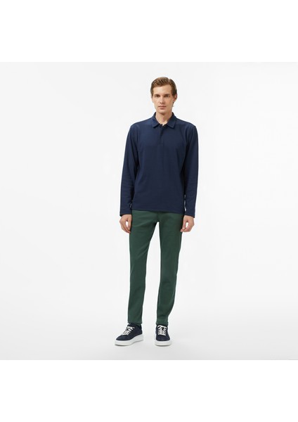Erkek Lacivert Classic Fit Uzun Kollu Polo Yaka T-Shirt K57018T.4NV modelleri