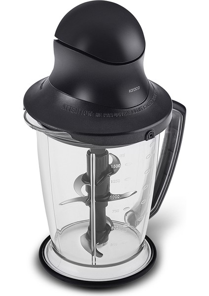 6 Bıçaklı Çok Fonksiyonlu Doğrayıcı, Buz Kırıcı, Ergonomik, 1000W, Parlak Siyah fiyatları