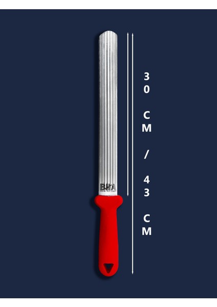 Sürmene Masat Mutfak Bıçak Bileme Aleti Çelik Masat Profesyonel Kullanım Oluklu Model Yassı Masat