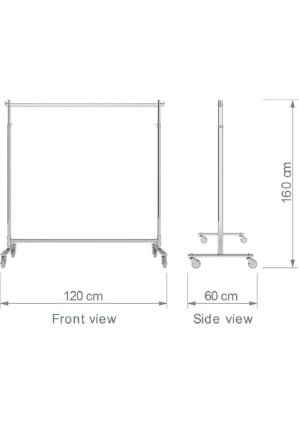 Frenli Tekerlekli Krom Stand Askılık, Bej, Şık ve Kullanışlı Mağaza Düzeni Sağlar fiyatları