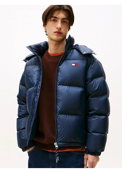 Tjm Alaska Kuş Tüyü Şişme Erkek Mavi Ceket DM0DM22036C1G