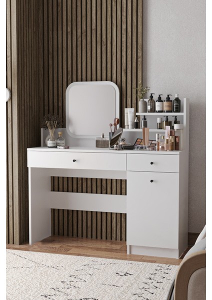 Harmony Iki Çekmeceli Makyaj Masası (Kare Aynalı) modelleri