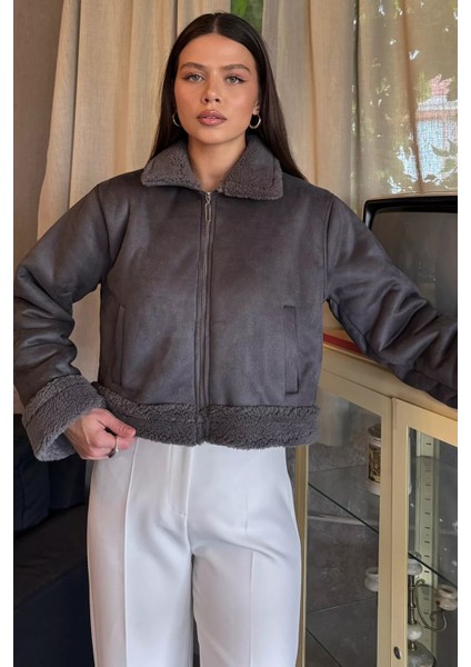 Içi Peluşlu Kadın Nubuk Mont P-00018395 fiyatları