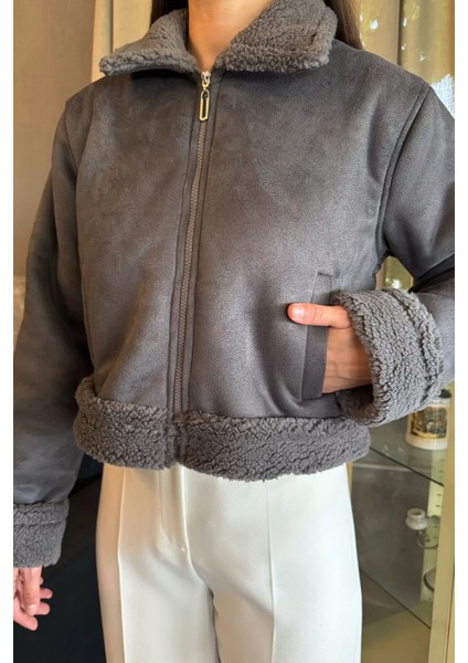 Içi Peluşlu Kadın Nubuk Mont P-00018395 modelleri