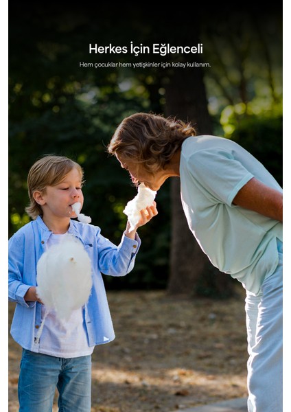 Paslanmaz Çelik Pamuk Şeker Makinesi 500W, Renkli ve Şık Tasarım