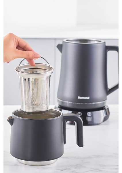 Şık ve Kullanışlı 1776H Çay Makinesi, Mat Siyah Tasarım, Kolay Kullanım fiyatları