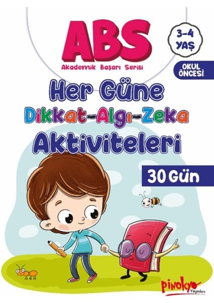Abs 3-4 Yaş Her Güne Dikkat-Algı-Zeka Aktiviteleri 30 Gün