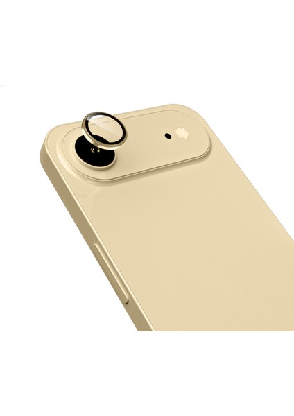 Iphone 17 Air Şeffaf Mika Magsafe Kılıf + Antistatik Hayalet Ekran Koruyucu + Kamera Koruyucu Gold