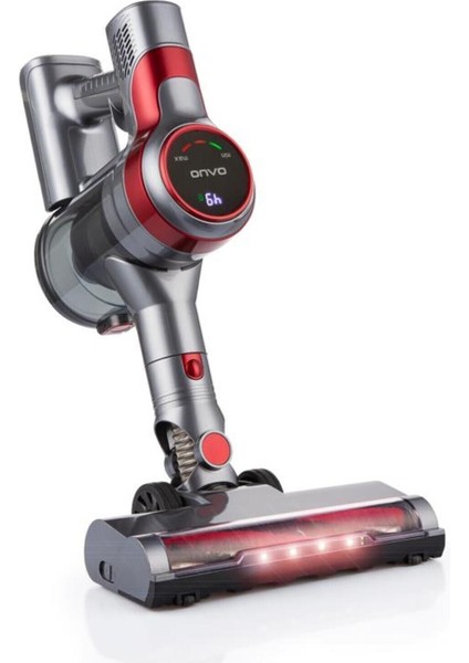 Gri Şarjlı LED Işıklı Dikey Elektrikli Süpürge