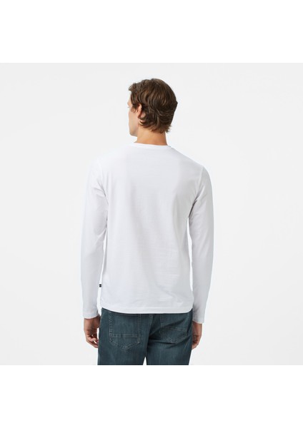 Erkek Beyaz Classic Fit Uzun Kollu T-Shirt V57007T.1BW fiyatları