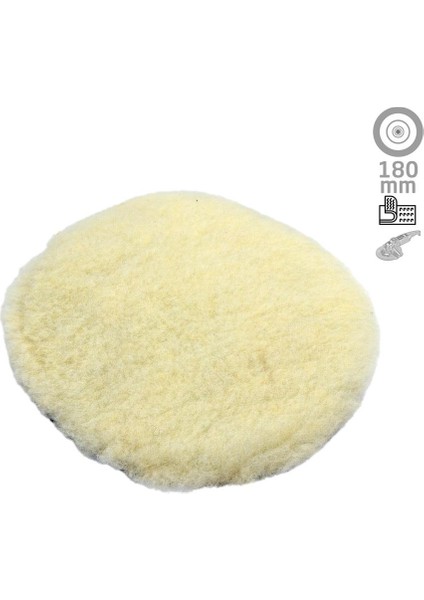 503787 Cırtlı Pasta Cila Yedek Polisaj Yün Pad 180 mm