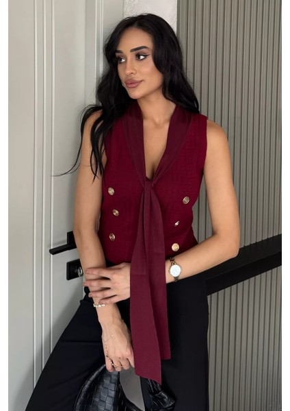 Ön Bağlamalı Triko Yelek P-00018222 fiyatları