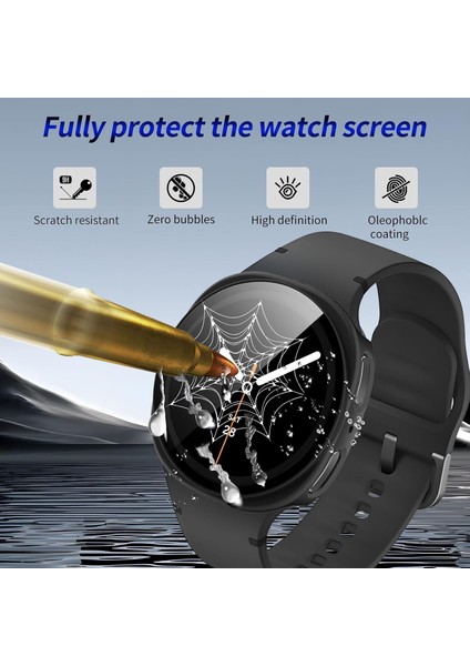 Galaxy Watch 8 40MM ile Uyumlu 2 Adet Sert Kasa ve Ekran Koruyucu Kılıf – Darbeye Dayanıklı, Şeffaf ve Ince Tasarım