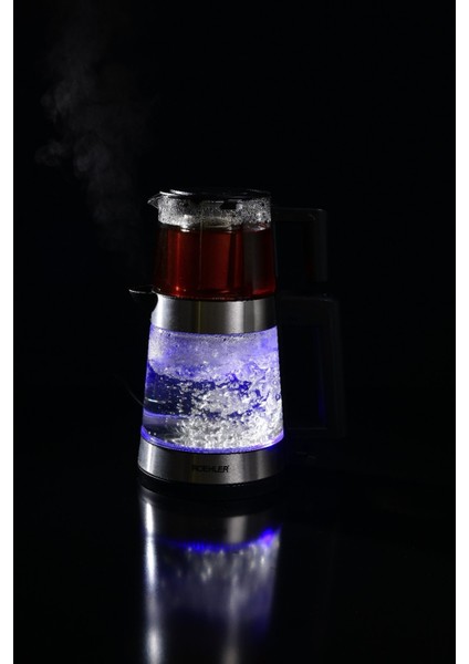 Cam LED Işıklı Çay Makinesi, Gri Renk, Şık ve Fonksiyonel Tasarım fiyatları