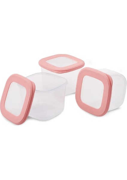 3'lü Pembe Küçük Saklama Kavanozu, 550 Ml, Pratik ve Şık Tasarım modelleri