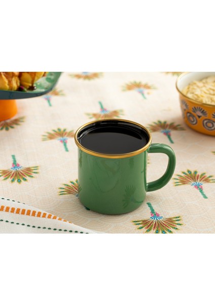Emaye Kupa 350 ml Yeşil, Şık ve Dayanıklı Içecek Kabı