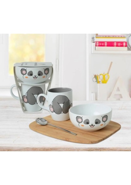 Beyaz Seramik Kupa ve Kase Takımı, Şık ve Kullanışlı 2 Parça Set