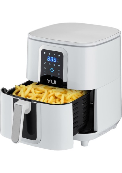 6,5 Lt Dokunmatik Ekranlı Yağsız Fritöz, 1800W, Beyaz modelleri