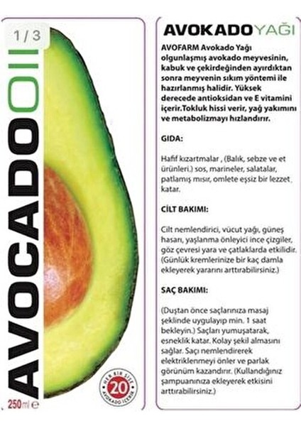Avokado Yağı 250 ml x 2 Besleyici Özellikleriyle Mutfak İçin Uygun fiyatları