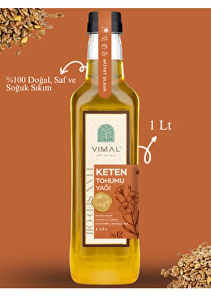 Keten Tohumu Yağı Soğuk Sıkım Omega-3 Zengini 1 Lt Sağlıklı Yaşam İçin fiyatları