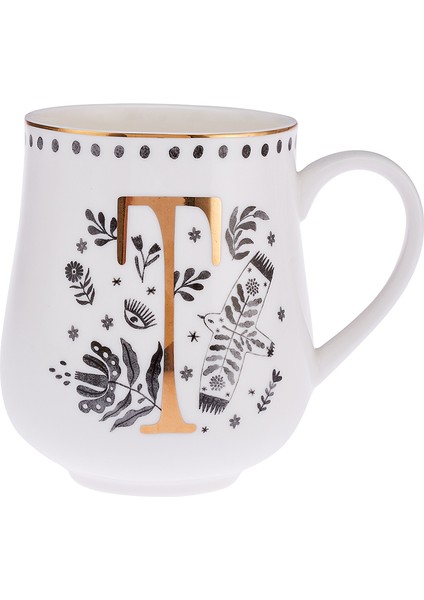 Bej Artisan T Letter Yeni Bone Kupa 220 ml Şık ve Kullanışlı Tasarım fiyatları
