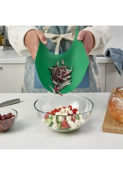 Yeşil Kesme Tahtası 28X36 cm 2'li Set ve Gri Bıçak Seti 2'li Paket fiyatları