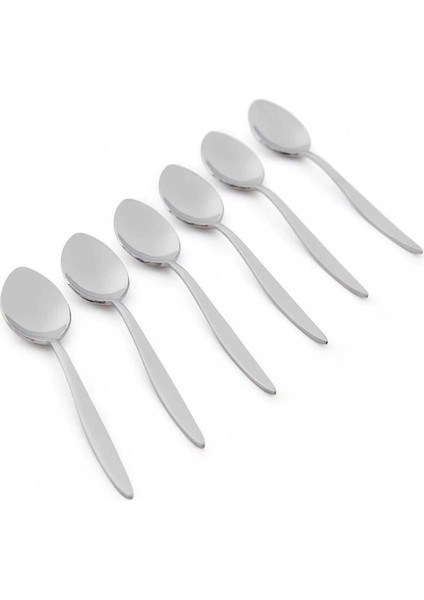 Şık 6'lı Çay Kaşığı Takımı, Vakumlu Akyüzhome, Gümüş Renkli modelleri