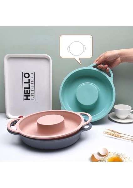 Renkli Yuvarlak Silikon Fırın Kabı ve Kek Kalıbı, Tutma Kulplu, Çok Amaçlı fiyatları