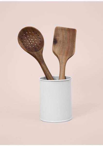 Beyaz Tezgah Üstü Kaşıklık, 13X11 Cm, Şık ve Kullanışlı Mutfak Aksesuarı