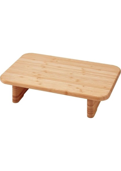 Bambu Ayaklı Doğrama ve Sunum Tahtası 32X22CM, Şık Kahverengi Tasarım