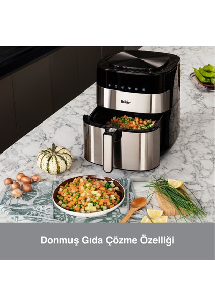Siyah Uno Chefry 5l Sıcak Hava Fritözü, Sağlıklı ve Hızlı Atıştırmalıklar Için fırsatları