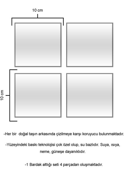 Çiçekli Kemer, Doğal Gün Doğumu, Göl Manzaralı Taş Bardak Altlığı Seti