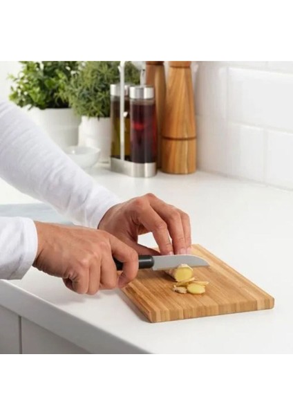 Yeşil Kesme Tahtası 28X36 cm 2'li Set ve Gri Bıçak Seti 2'li Paket