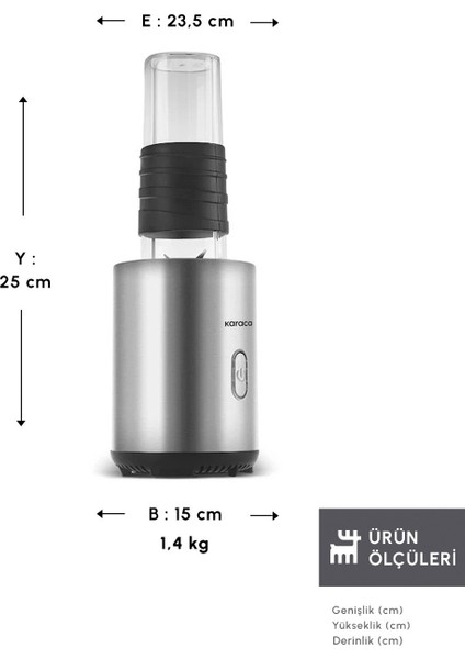 Gri 350W Kişisel Blender, Sağlıklı Smoothie Yapımı Için Harika Seçenek fiyatları