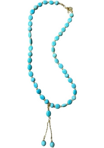 0709 El Yapımı Turkuaz Doğal Taş Kolye modelleri