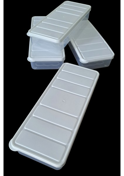 Beyaz 4'lü Mikrodalga ve Dondurucu Uyumlu Saklama Kabı, Şık ve Pratik Kullanım