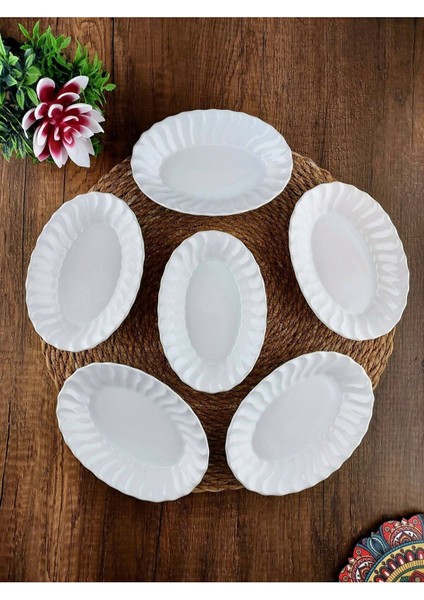 Seramik Kahvaltılık Çerezlik Takımı, 6'lı, Beyaz, 16X10,5X3,5CM fiyatları
