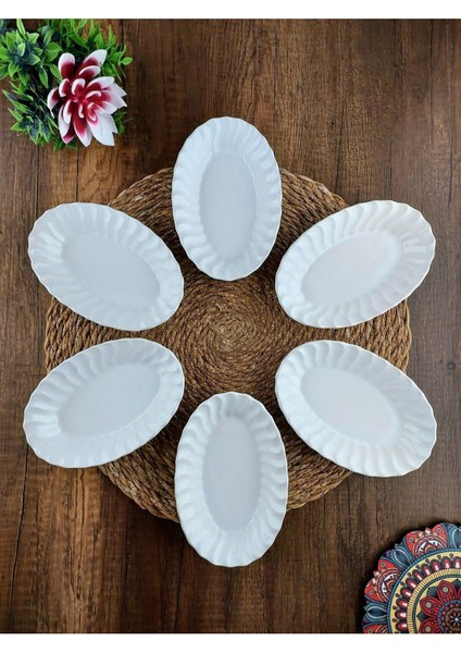 Seramik Kahvaltılık Çerezlik Takımı, 6'lı, Beyaz, 16X10,5X3,5CM modelleri