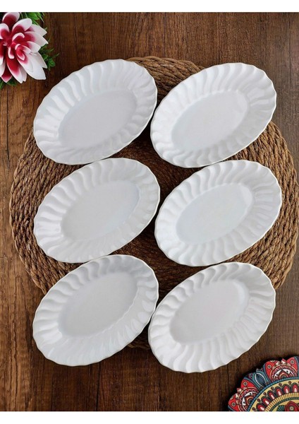 Seramik Kahvaltılık Çerezlik Takımı, 6'lı, Beyaz, 16X10,5X3,5CM fırsatları