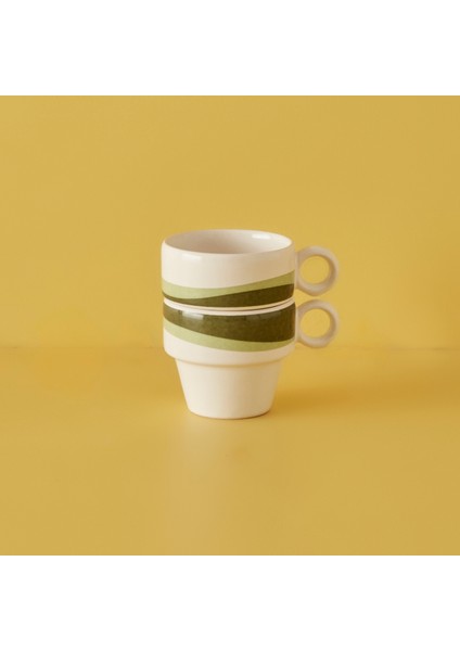 Yeşil 105 cc 2'li Espresso Seti, Şık ve Kullanışlı Kahve Aksesuarları