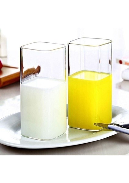 6 Adet Dikdörtgen Borosilikat Isıya Dayanıklı Trend Meşrubat Bardağı modelleri